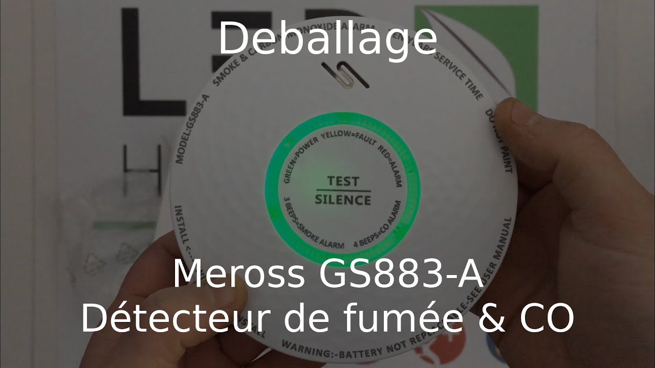 Meross GS883-A : Détecteur de fumée & CO
