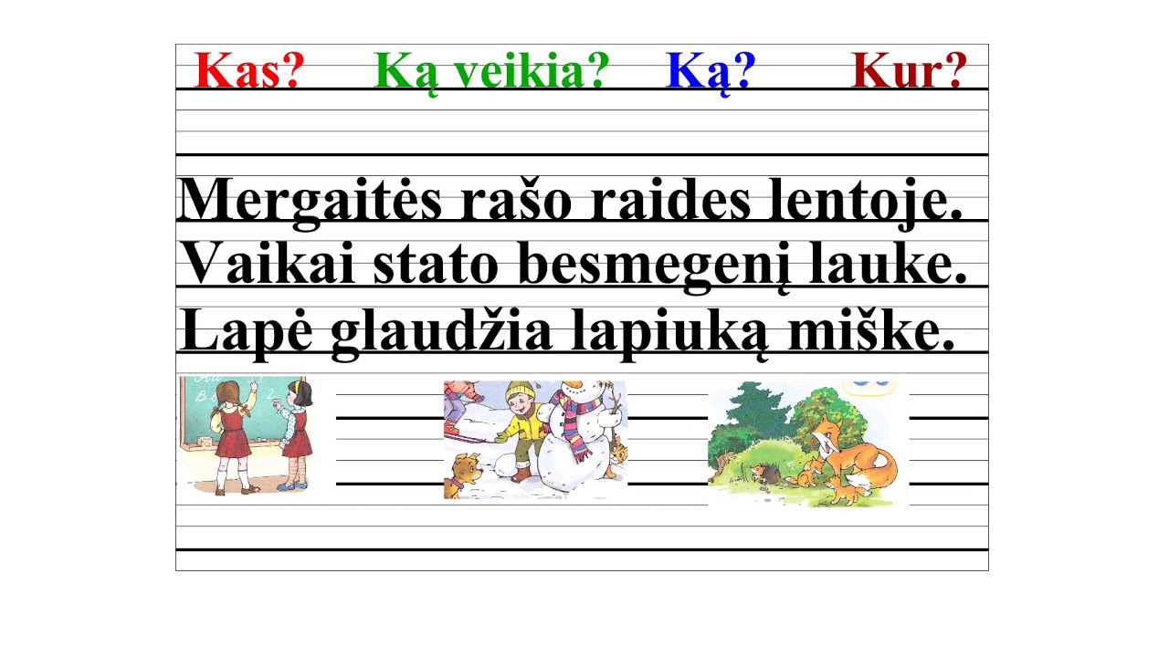Sakinių sudarymas Dalia