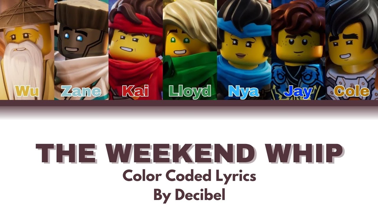 @LEGO 🎵 THE WEEKEND WHIP🎵 | COLOR CODED LYRICS | 15th Anniversary 🎉🎉| LEGO Ninjago