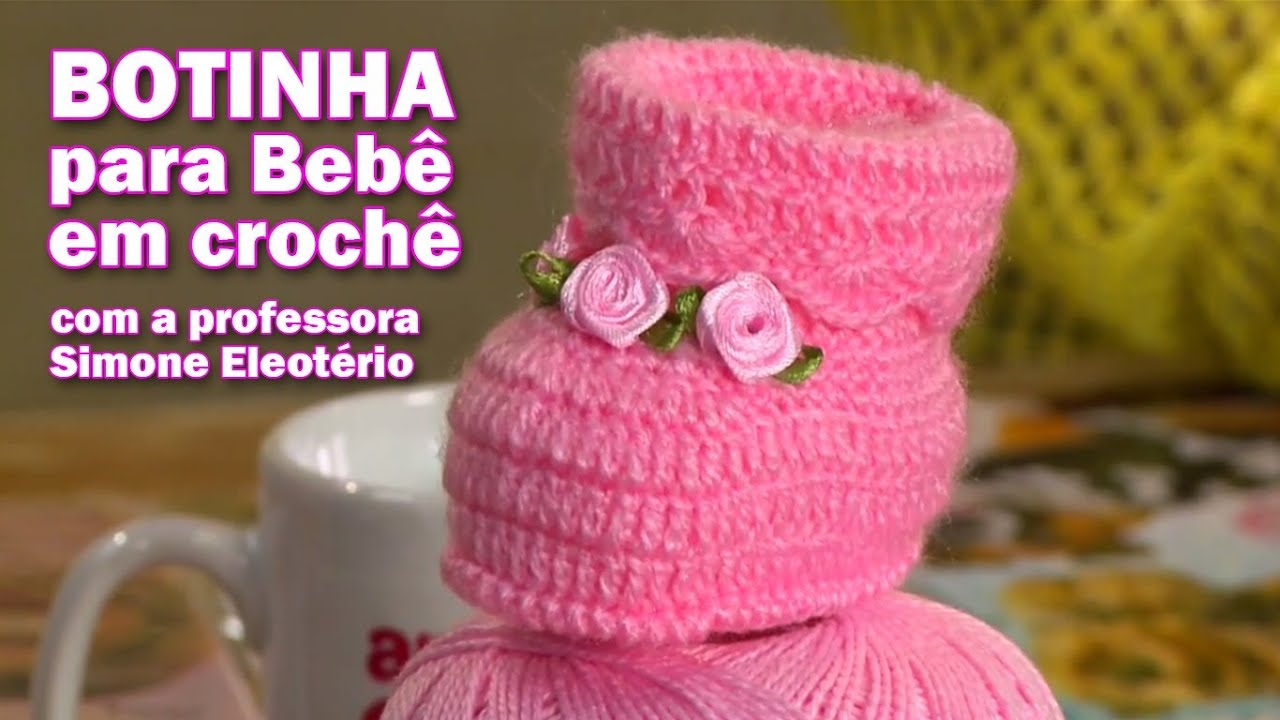 DIY - Sapatinho de Crochê para Bebê | passo a passo | (Professora Simone)