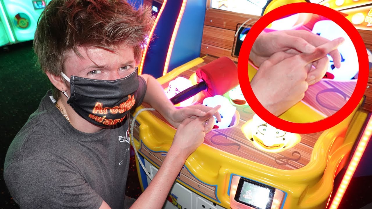 I broke my finger on whack a mole!