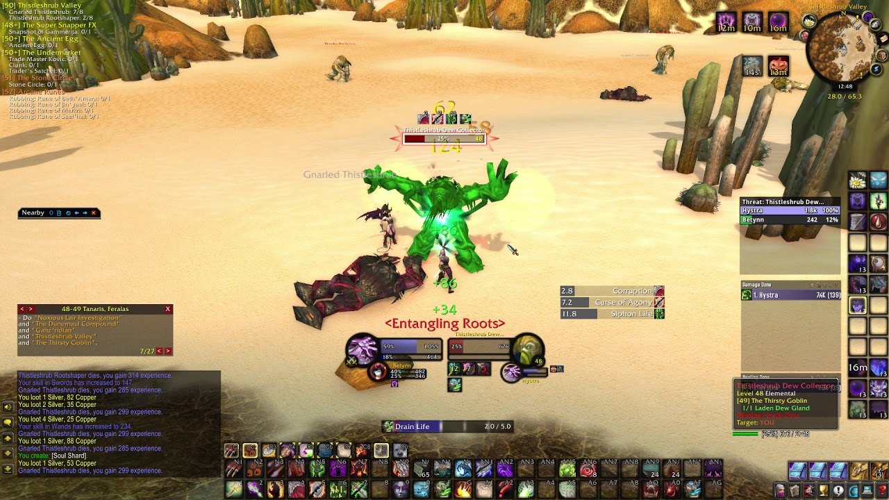 Classic Warlock - Drain Tanking (lvl 48)