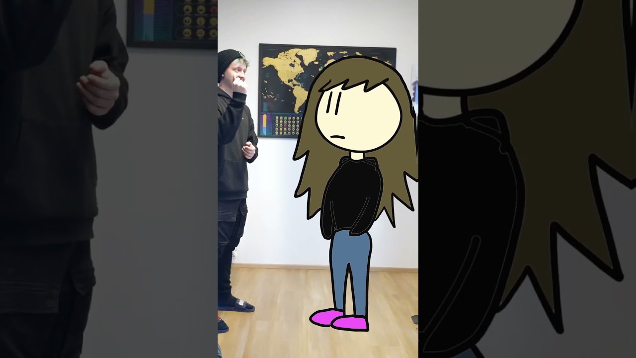 Premenil som svoju HOLKU na Animovan&uacute; Postavičku 😂 #shorts