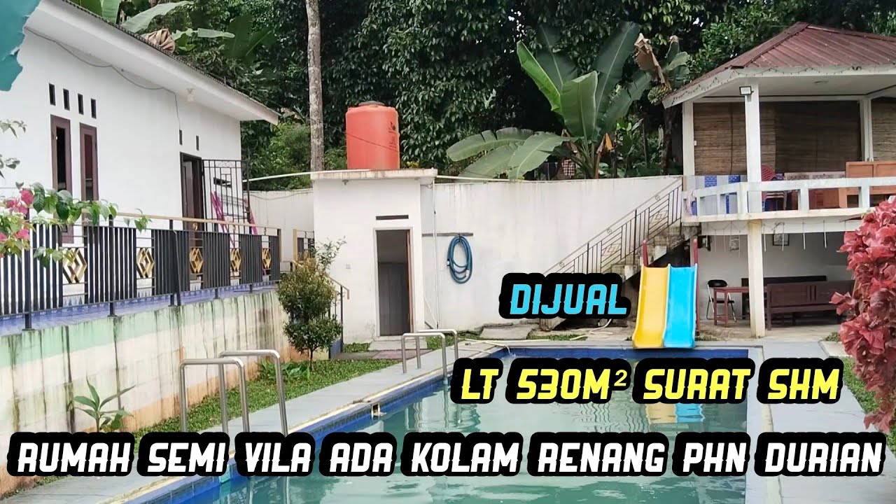 #dijual rumah semi vila ada kolam renang nya LT530m2 surat SHM lokasi Leuwiliang kab bogor barat 