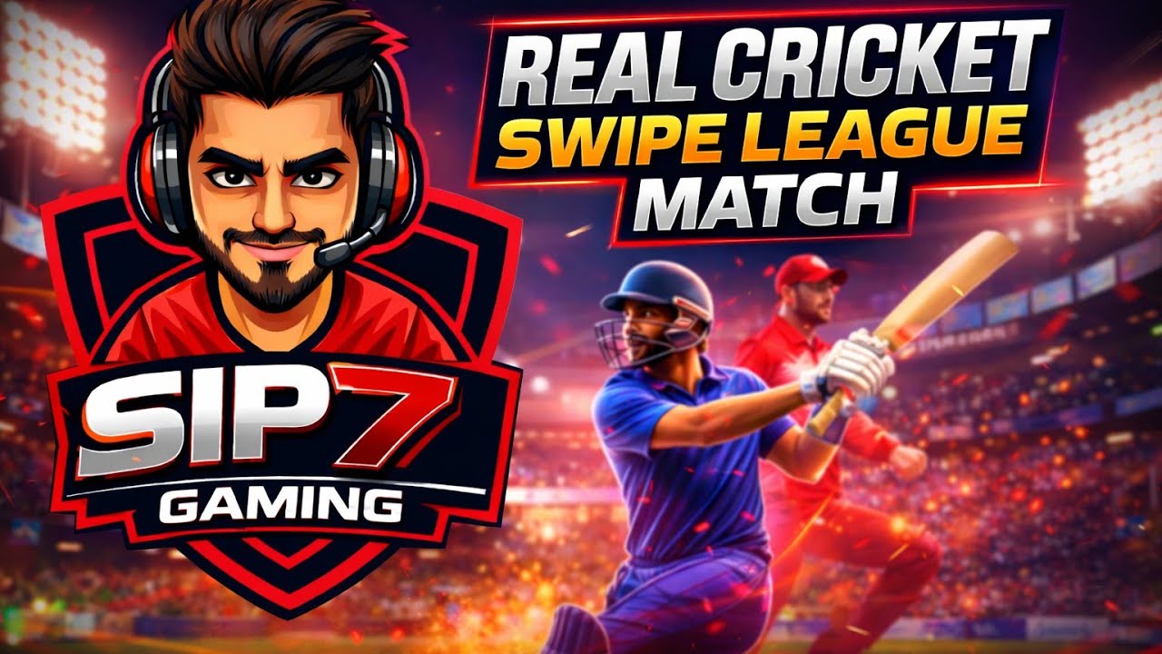 Real Cricket Swipe League Match 🔥 Full Gameplay | SIP7 Gaming