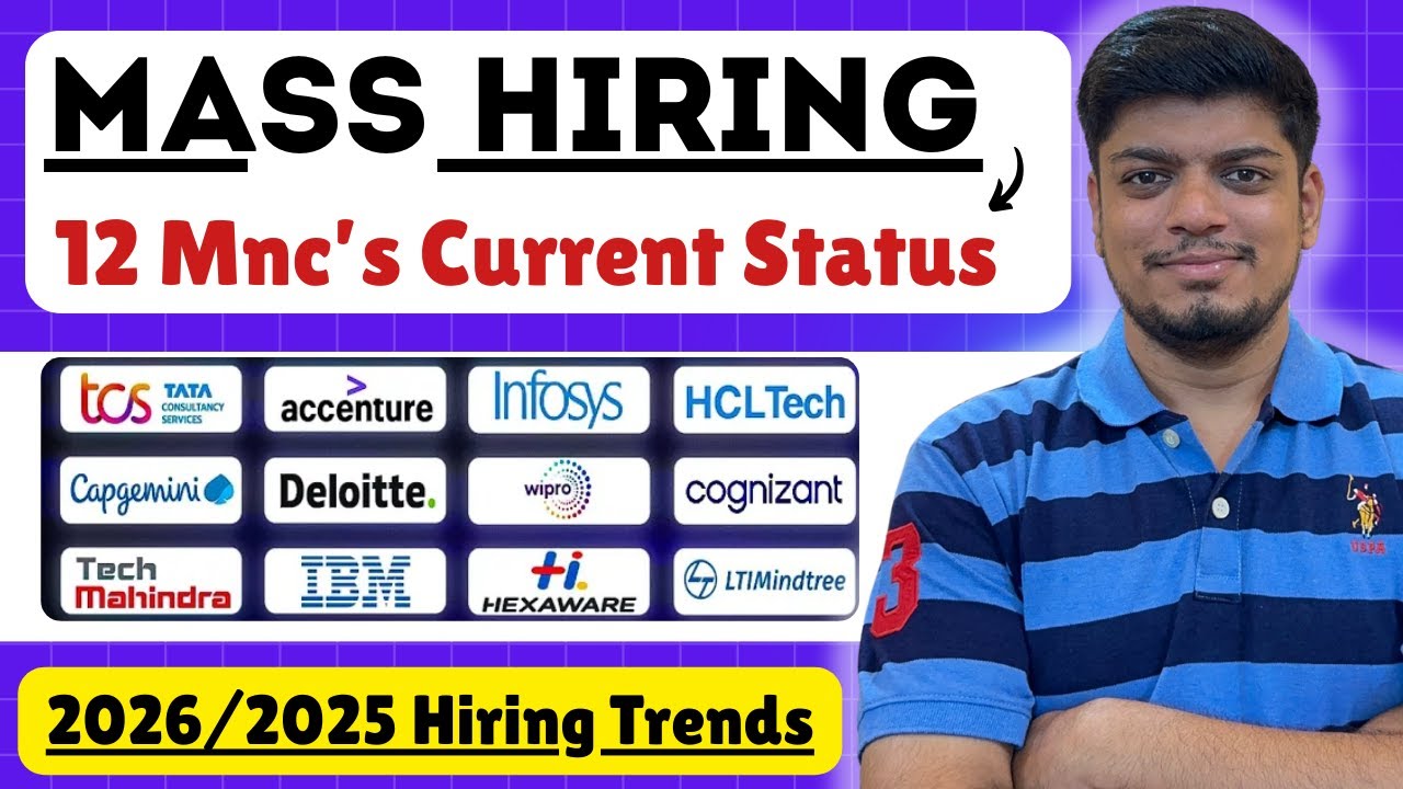 MASS Hiring (2026, 2025 Trends) | 12 Mnc's Upcoming Mass Hiring | Current Status & Every Year Hiring