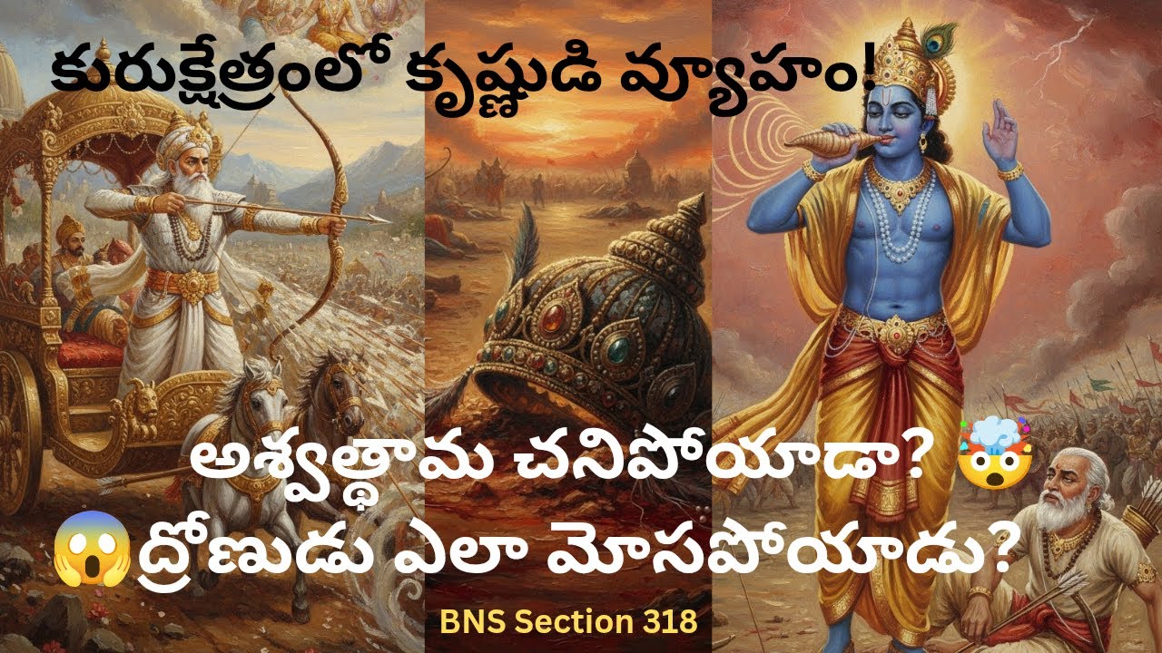 కృష్ణుడి వ్యూహం! కురుక్షేత్రంలో జరిగిన అతి పెద్ద మోసం! ద్రోణాచార్యుడి విధిని మార్చింది! #viralvideo