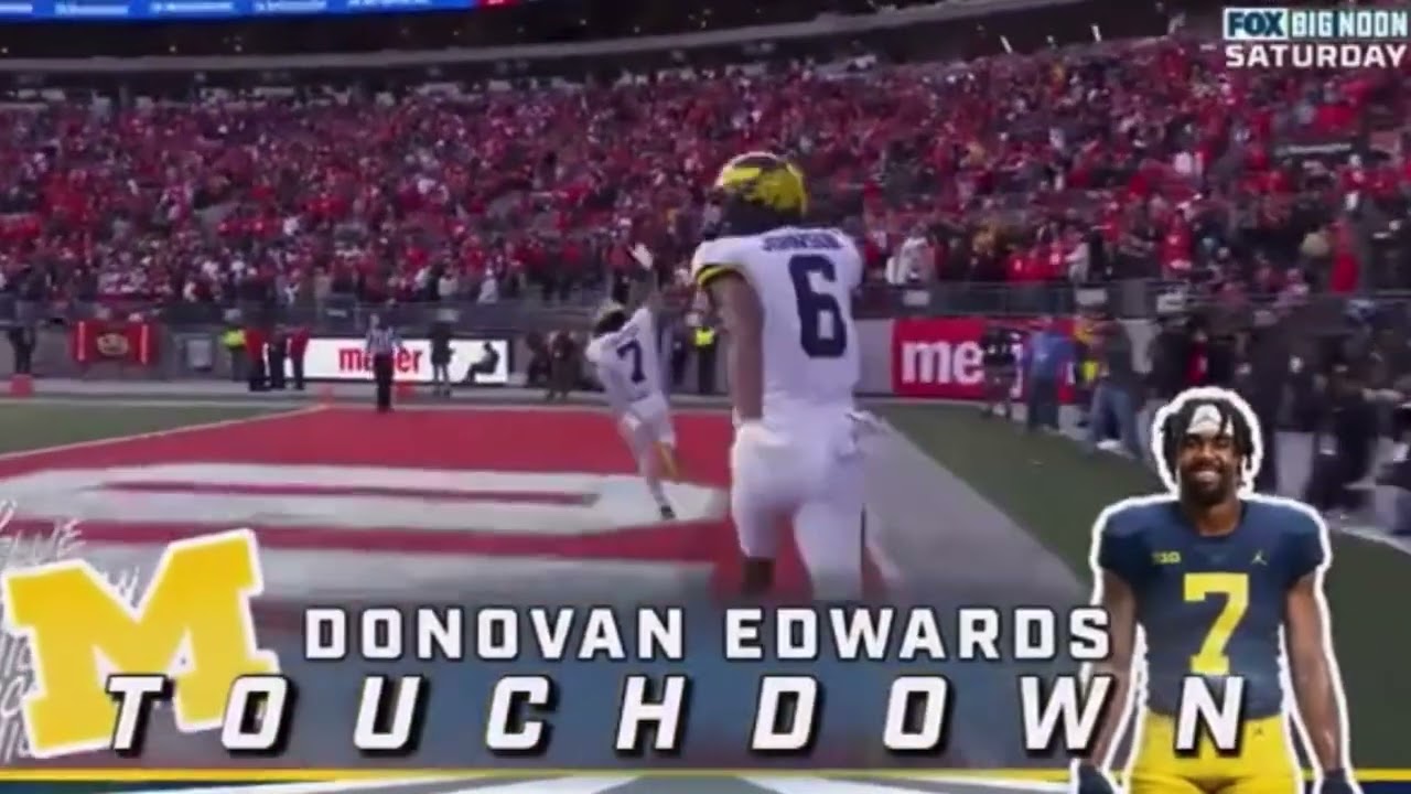 Donovan Edwards 85 Yard Touchdown Run | Michigan vs Ohio State