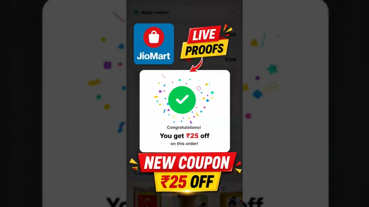 Jiomart Coupon today | jiomart coupon code | jiomart coupon code today