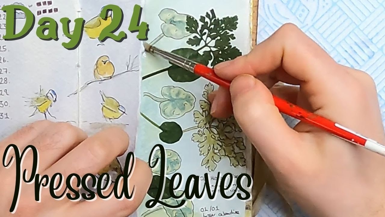 How to Use Pressed Flowers or Leaves in a Nature Journal | Day 21 Nature Journaling Vlog