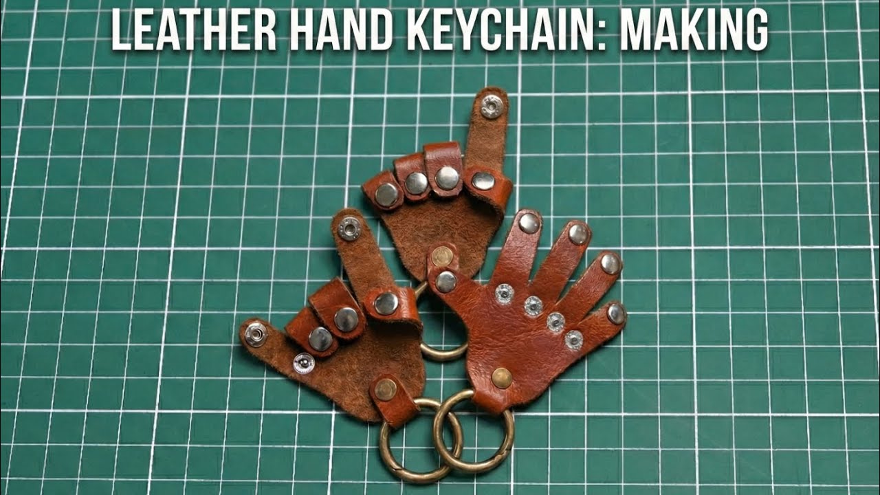his Leather Keychain Can Talk! | Making a Snap-Button Hand Charm