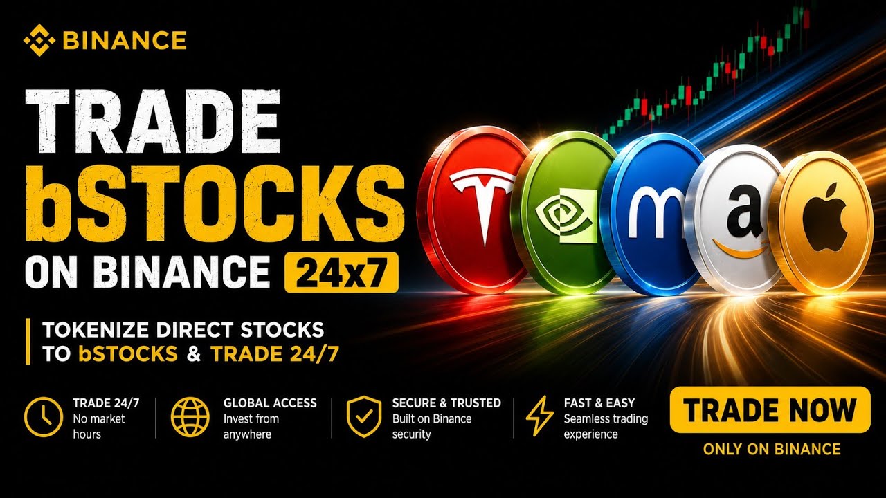 🚨 bStocks Never Sleep on Binance 😴 Learn How To Trade bStocks ( #NVDAB #SPCXB #TSLAB ) on Binance