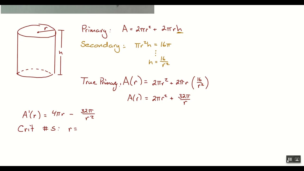 2nd Hour Calculus (1/23/26) - Lesson 4.7.5 - Last Optimization