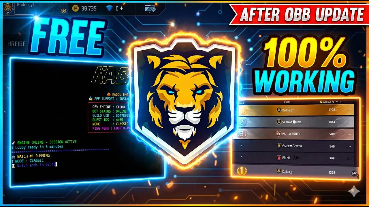 New Update Guild Glory Bot 🔥 After OBB Update | 100% Working 😱