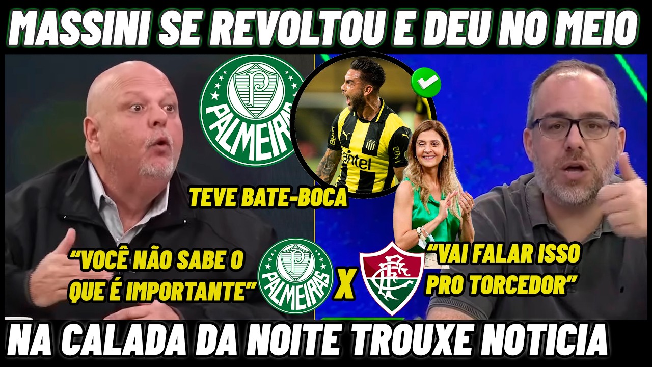 💥📢BATE-BOCA ! MASSINI DA AULA E DEIXA O ANTI CALADINHO ! Noticias Do Palmeiras Hoje