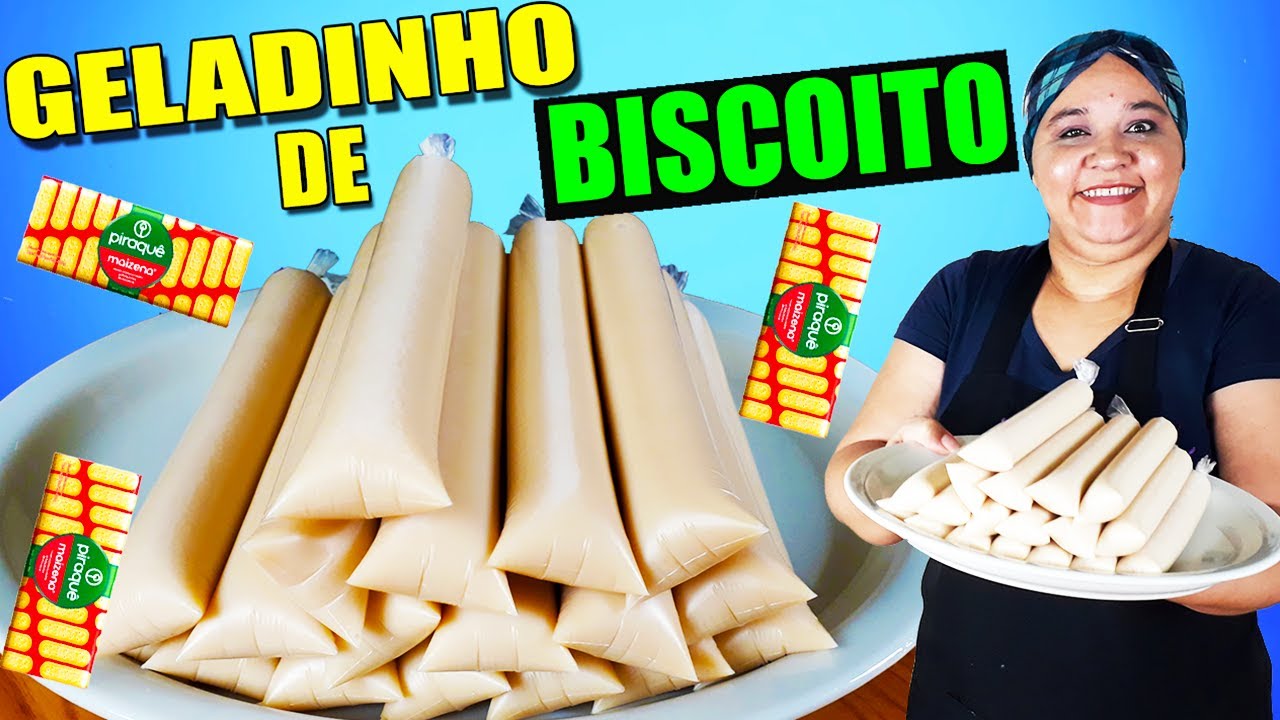Geladinho de Biscoito Cremoso Delicioso !!