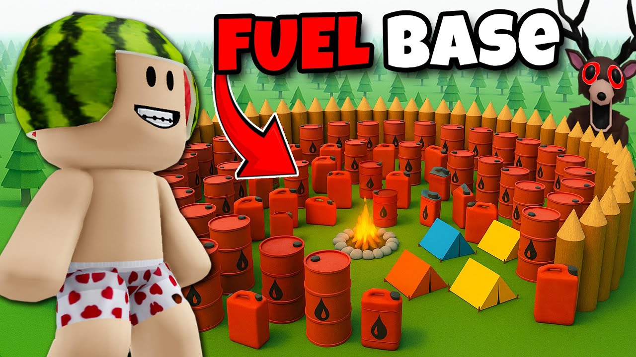 I Built the BIGGEST FUEL BASE in 99 Nights in the Forest...