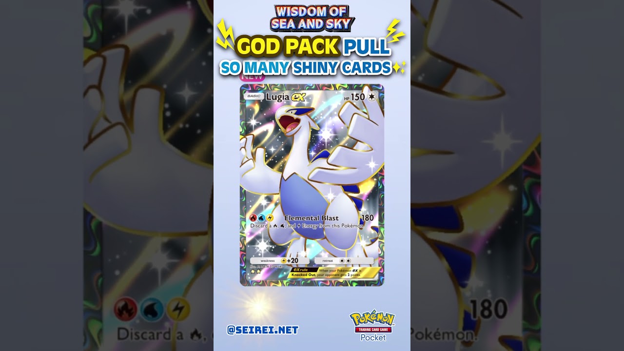 ⚡️ Another GOD PACK from Wisdom of Sea and Sky ⚡️ Pulled SO MANY Shiny Cards! | Pok&eacute;mon TCG Pocket