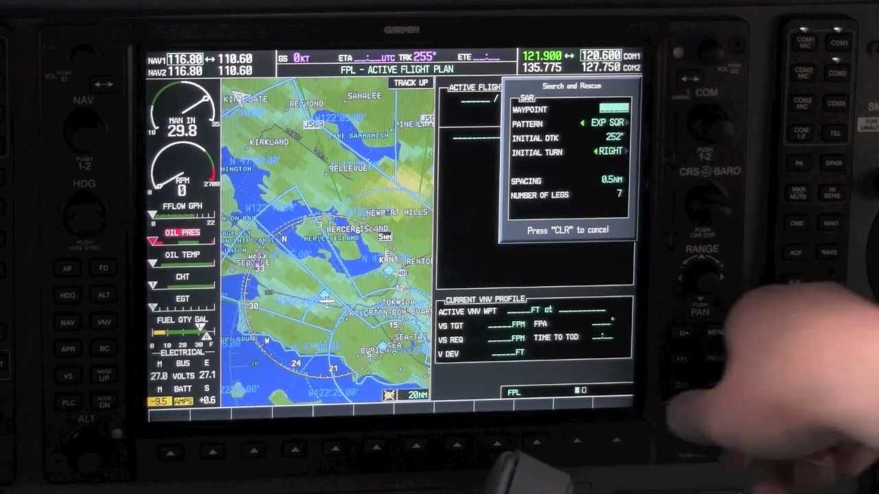 CAP Tip: Introduction to the Garmin G1000 Search and Rescue package