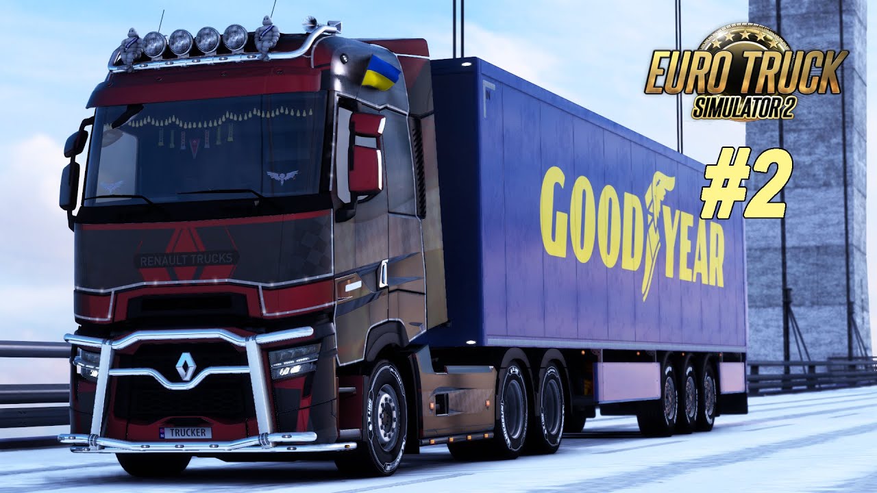 ETS 2 1.43 | Frosty Winter Mod | Дальняк по Европе #2 | Швеция - Великобритания