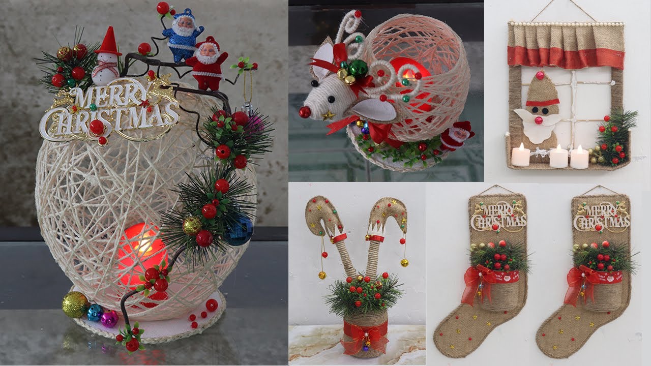 8 Jute craft Christmas decorations ideas, Home decorating ideas