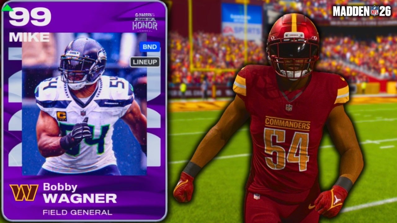 Бобби Вагнер &mdash; настоящий монстр в тематической команде Commanders | Madden 26 Ultimate Team