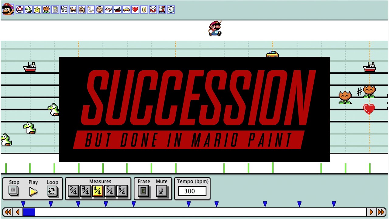 SUCCESSION theme done in MARIO PAINT
