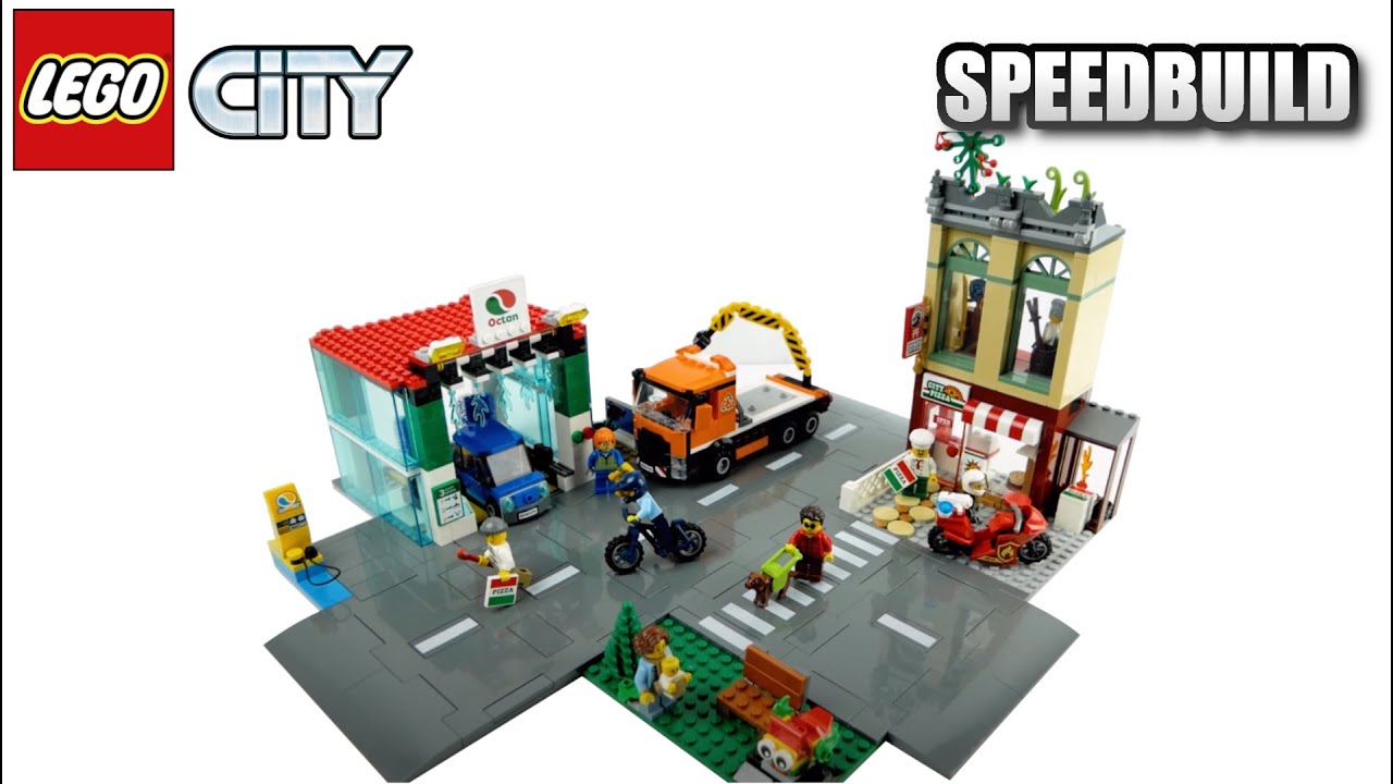 Lego City 'Town Center' 60292 Speed Build | NEW 2021 Road-Plates