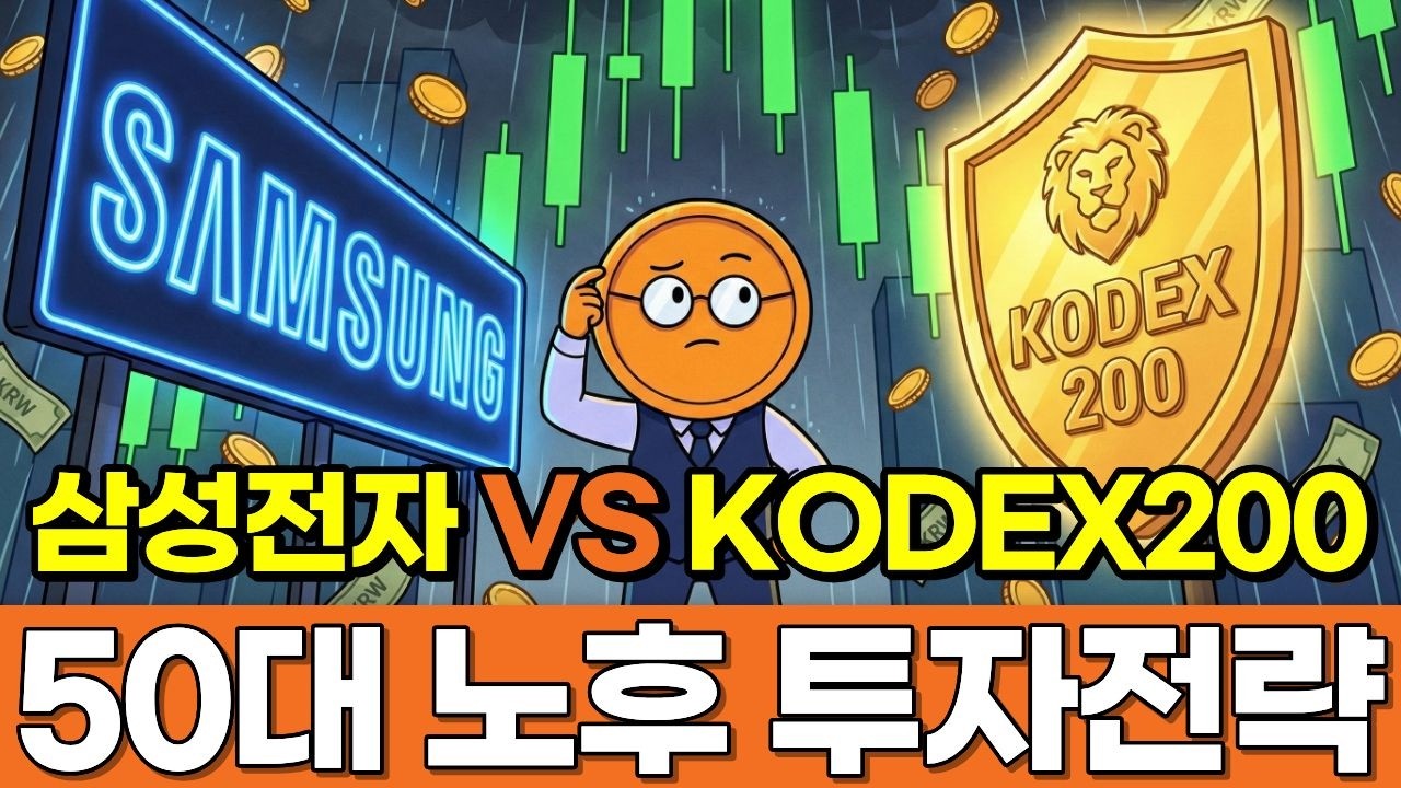 50대 퇴직금으로 삼성전자 사야할까? KODEX 200 ETF를 사야할까?