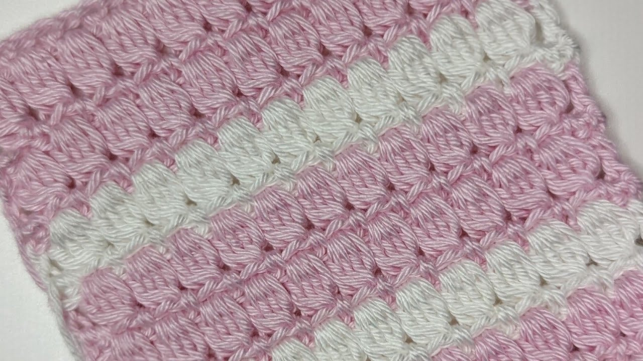 Cluster-Stitch, Häkelmuster, sehr einfach, für Anfänger geeignet
