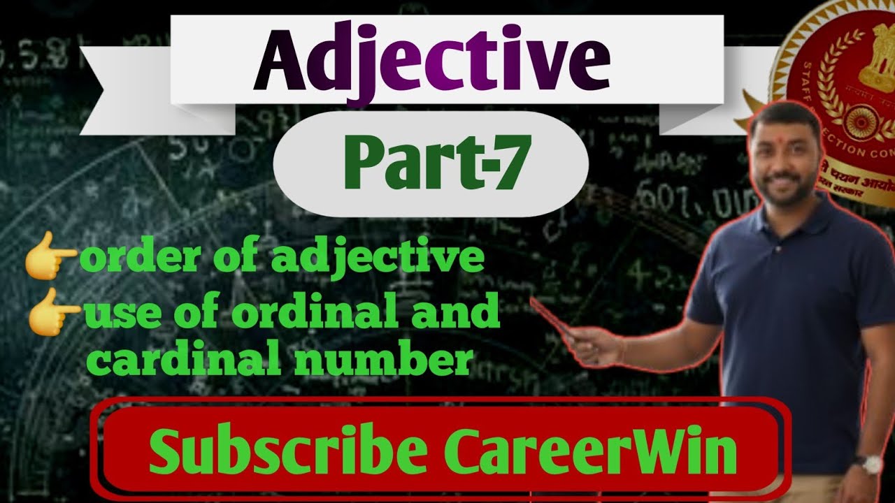 Order of adjectives/ use of ordinal and cardinal number/ adjective in english grammar 