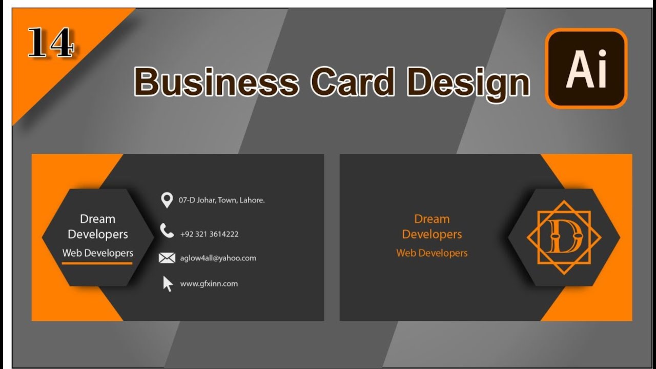 Business Card Design | Business Card Design illustration - Class 14.
