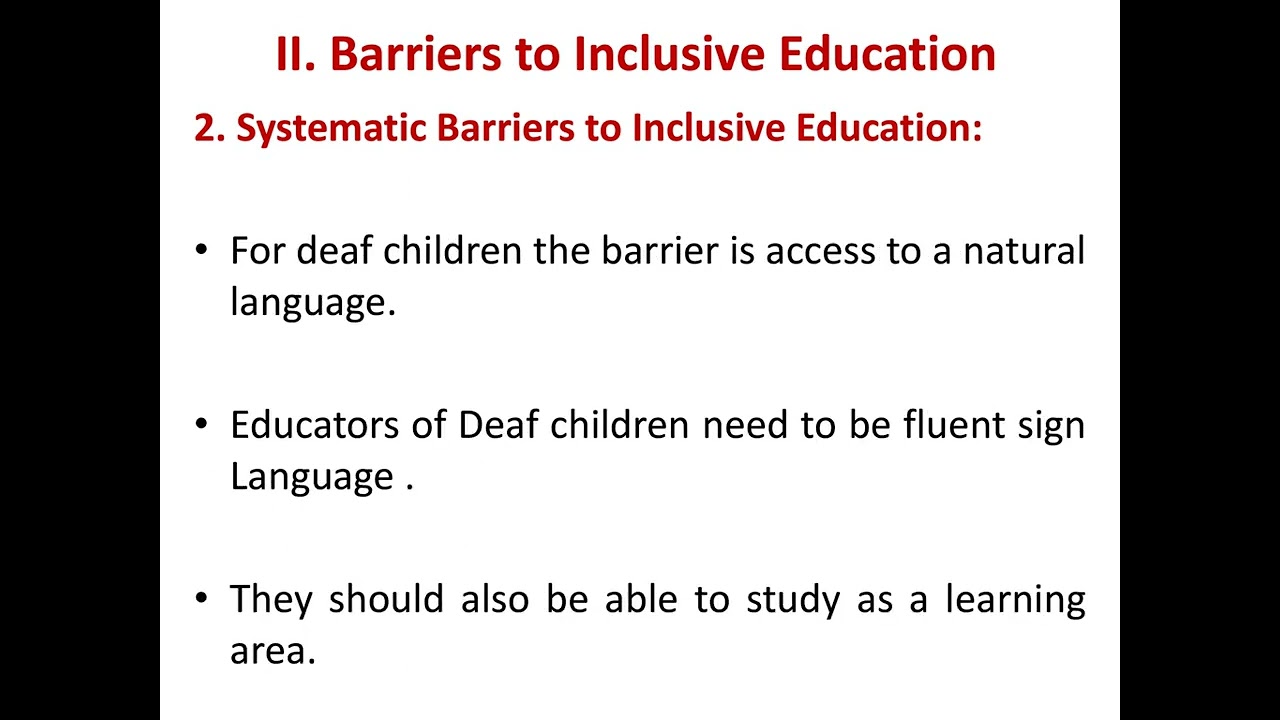 UNDERSTANDING BARRIERS TO INCLUSIVE EDUCATION|CREATING AN INCLUSIVE EDUCATION|B.Ed &M.Ed