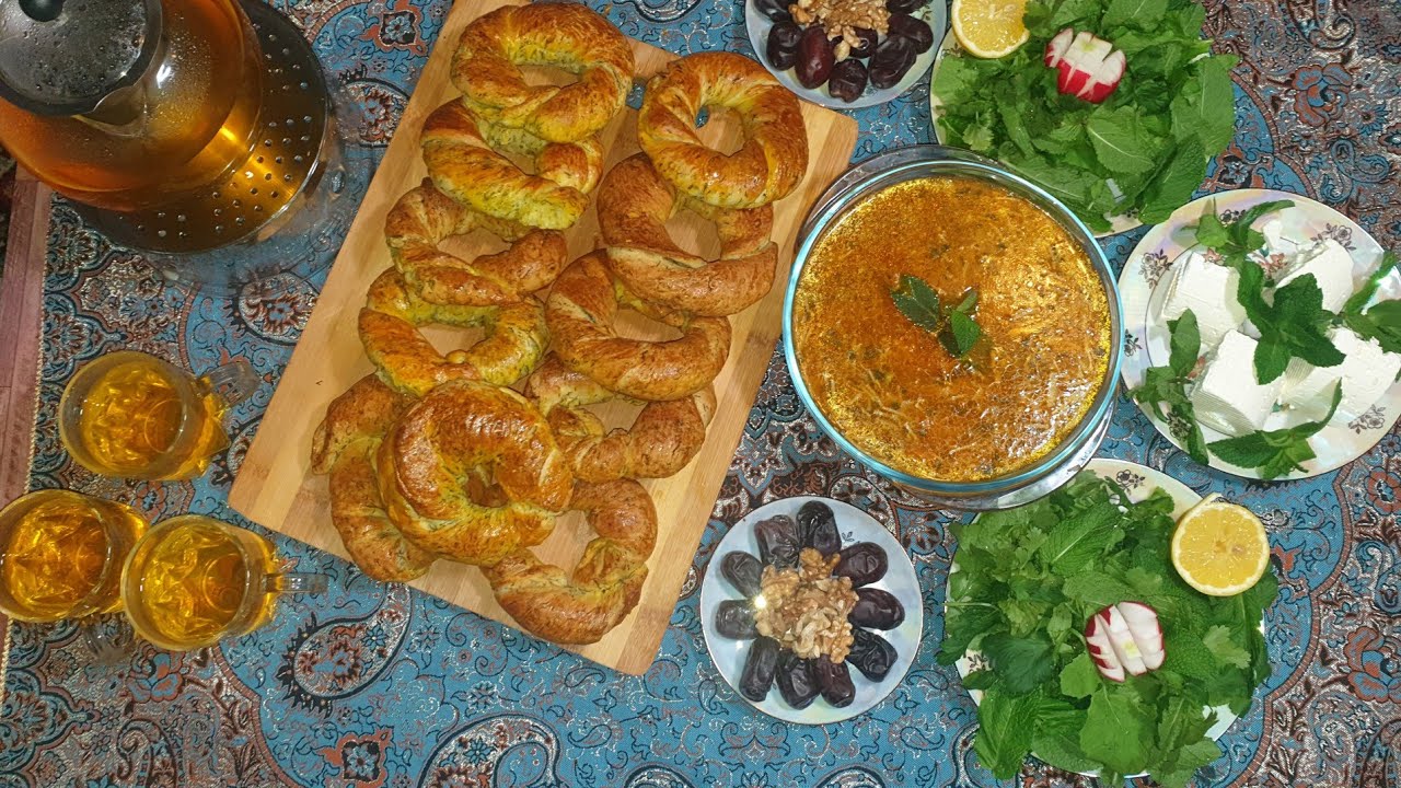 طرزتهیه نان شویدوسوپ ورشمیل براي افطاریHow to make bread vermicelli soup for iftar