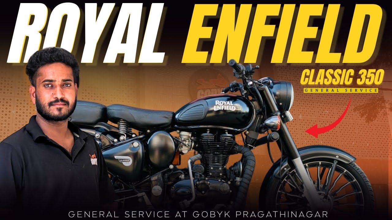 Royal Enfield Classic 350 🔧 Full Service + Swingarm Bush Replace chesam! 🔥😱