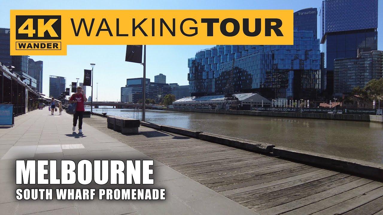 South Wharf Promenade Walking Tour in Melbourne, Australia (4K 60fps)