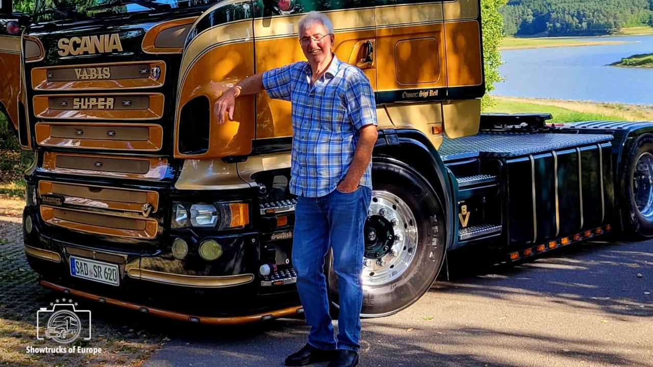 Truckerlegende Sigi Reil und sein  CONVOY SCANIA R500 V8