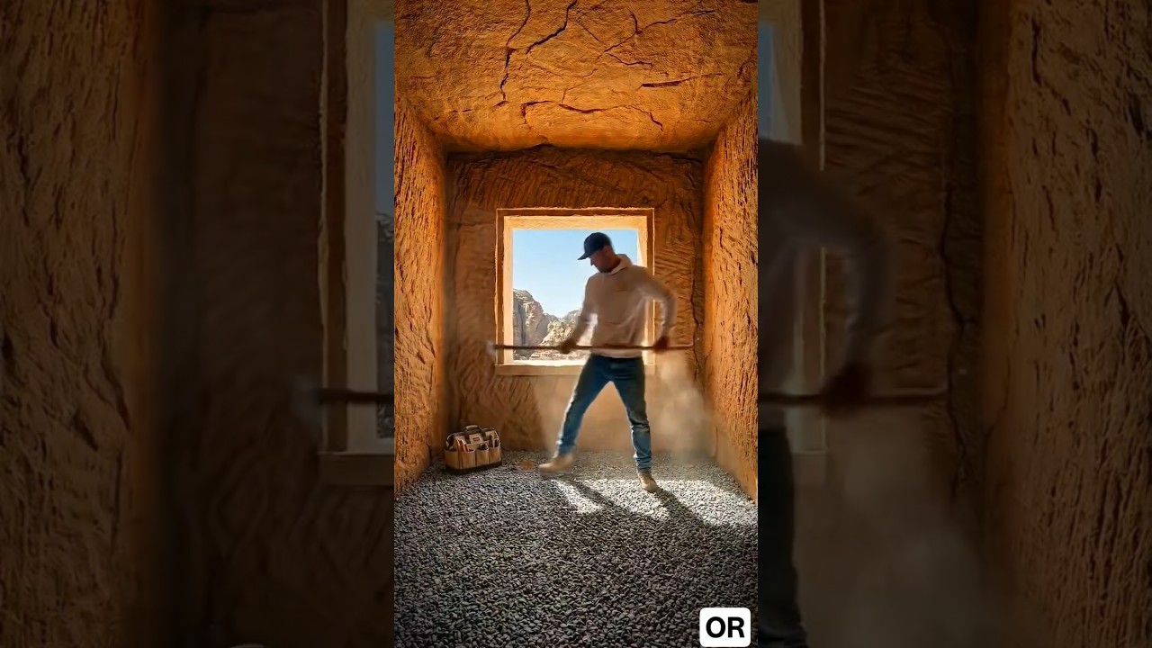 I Carved a Luxury Secret Room INSIDE a Mountain for the Cost of an iPhone! 📱⛏️