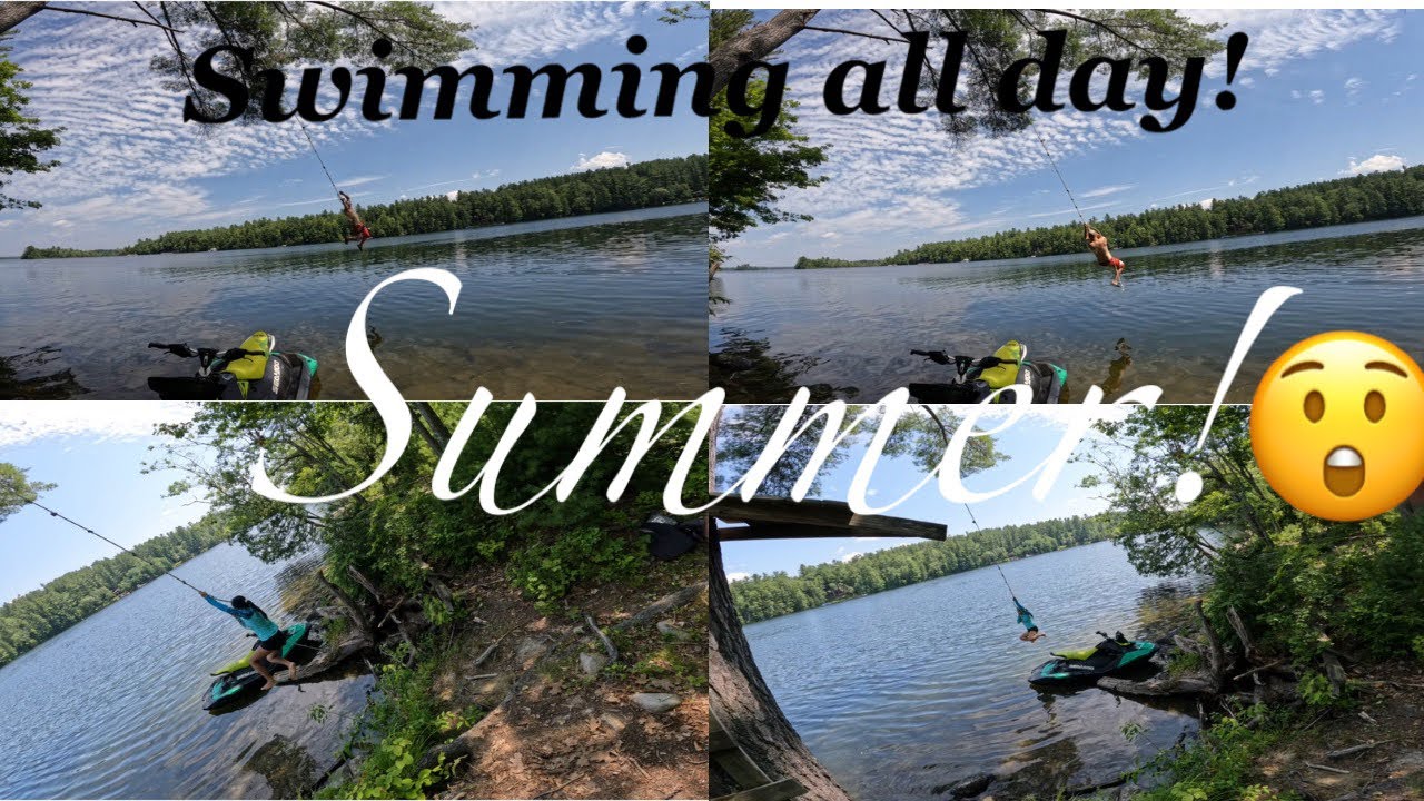 The nicest thing to do in summer! 🏊&zwj;♀️Maine lakes.😇