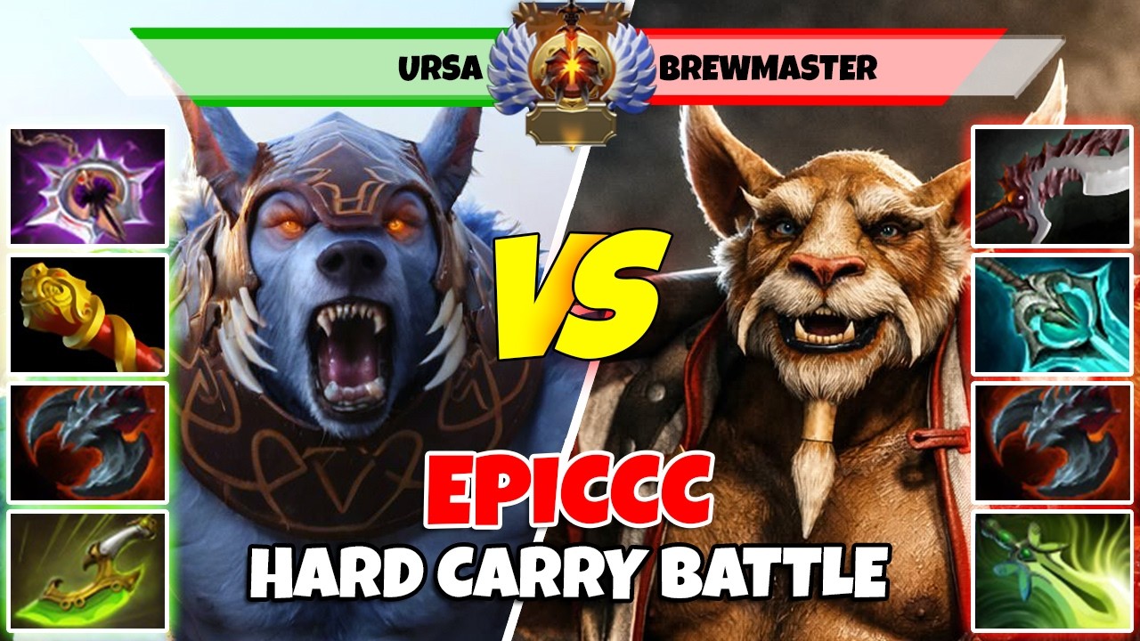 URSA (Кэрри) против BREWMASTER (Кэрри) - Эпическая битва игроков Dota 2 в ранге Immortal - Z Dota 2