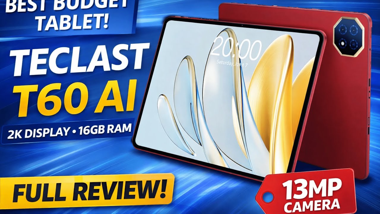 Распаковка и обзор планшета Teclast T60 AI: 2K-дисплей, 13-мегапиксельная камера, 16 ГБ оперативн...