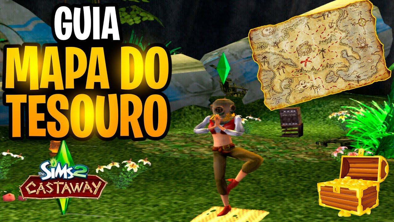 Guia das localizações pedaços do mapa do tesouro The Sims 2 Naufragos
