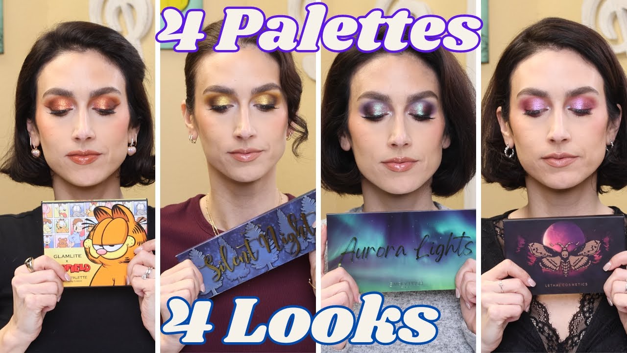 4 PALETTES 4 LOOKS! | New Indie Makeup from Gourmande Girls, Simply Posh, Glamlite & Lethal
