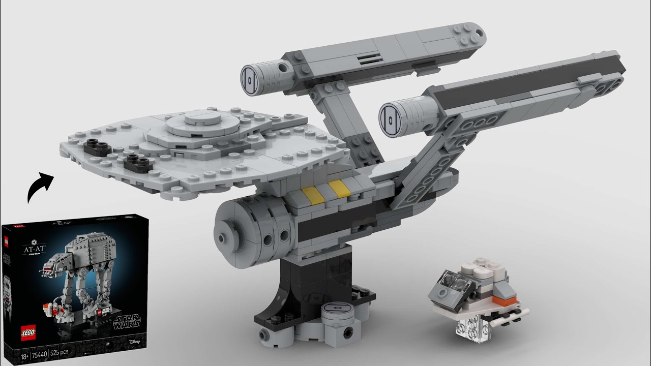 LEGO Star Trek USS Enterprise NCC-1701, масштаб Midi — альтернативная сборка модели AT-AT из набо...