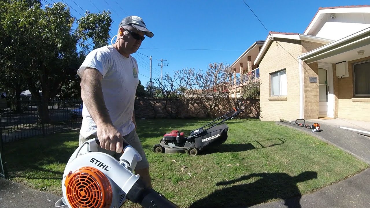 How to mow a small lawn