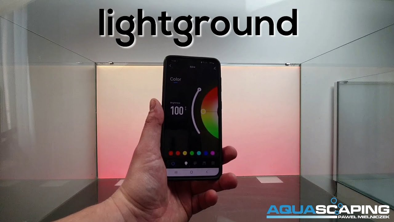 Lightground background RGB Aquascaping podświetlane tło do akwariów