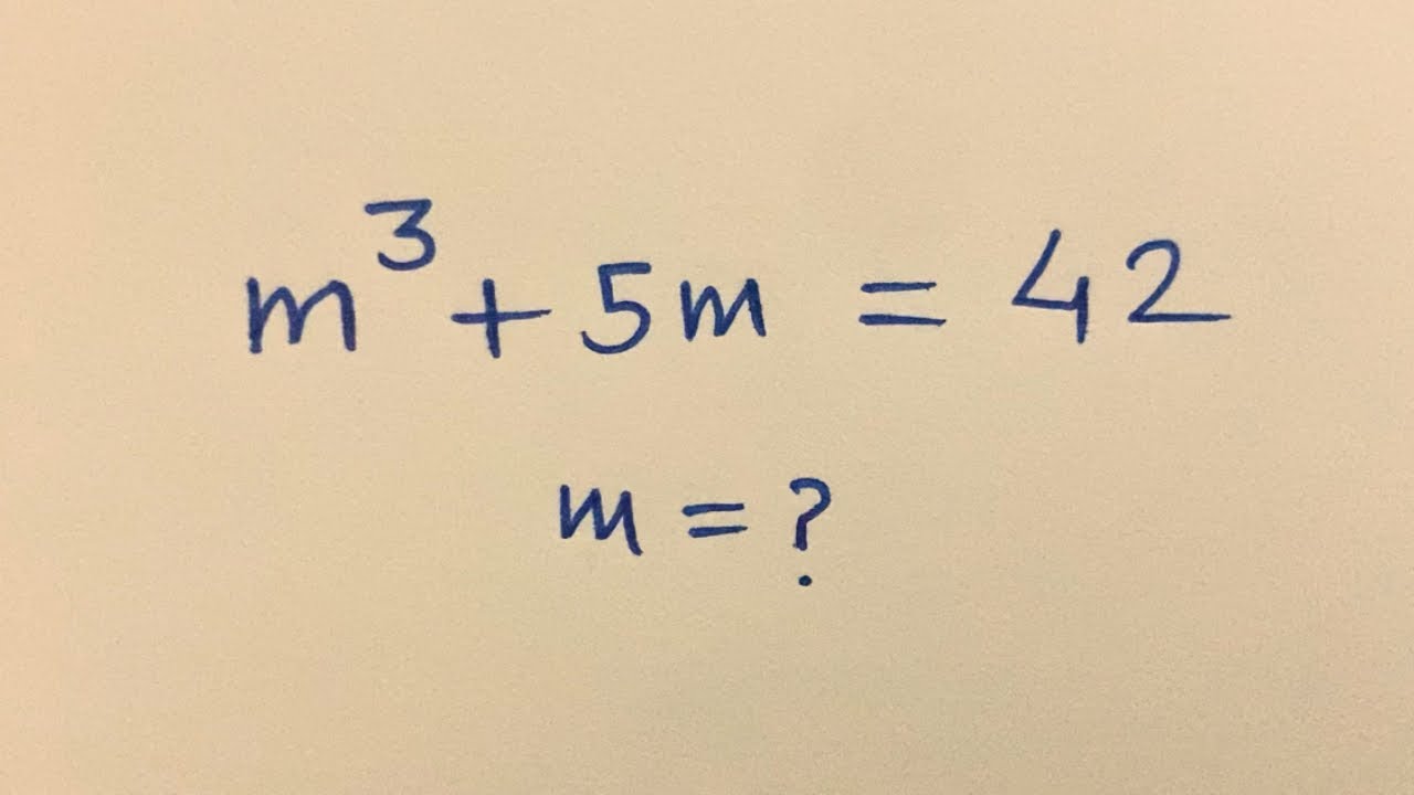 Nice Math Algebra Problem | Math Olympiad Question, Find m=?