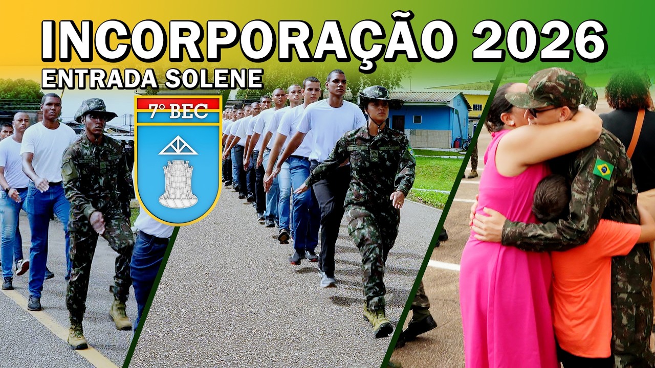 INCORPORAÇÃO 2026 - Soldados Recrutas adentram o Portão Principal - 02 MAR 2026