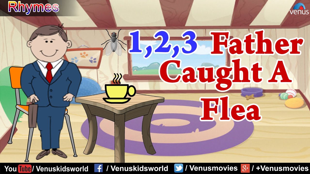 1,2,3 Father Caught A Flea ~ Popular Rhyme