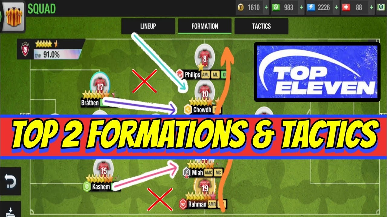 NEW Top 2 Formations & Tactics - Top Eleven 2025